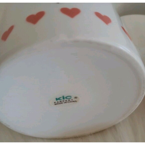 2 Valentine's Day Love Coffee Mug Cups I Love You & Hugs & Kisses Mugs - Picture 6 of 7